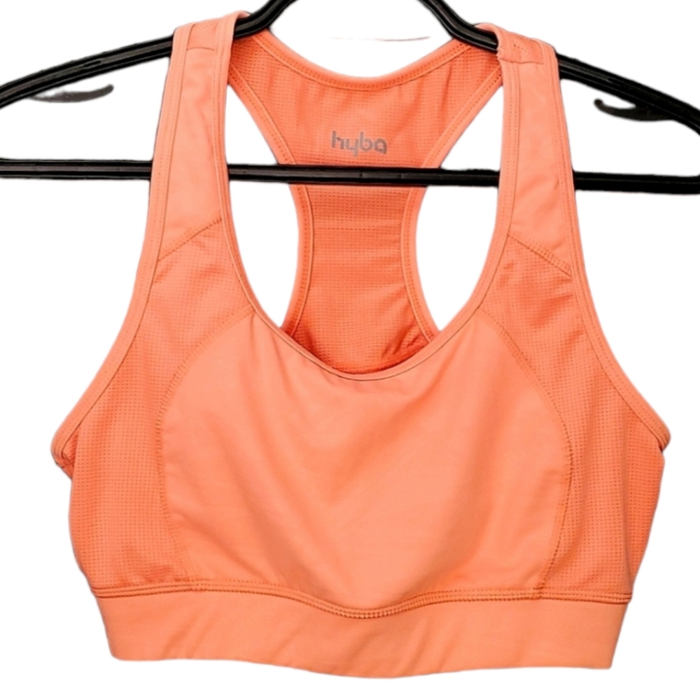 Hyba Orange Racerback Sports Bra - Medium